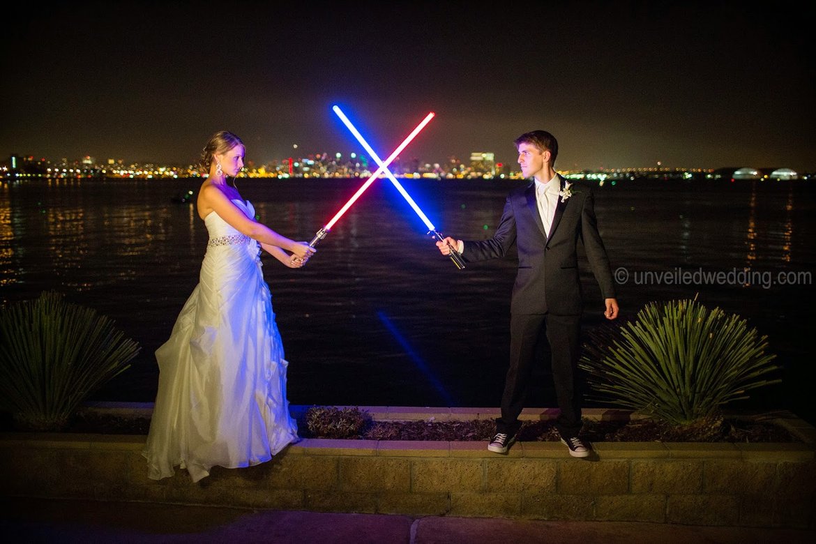 star wars wedding photo