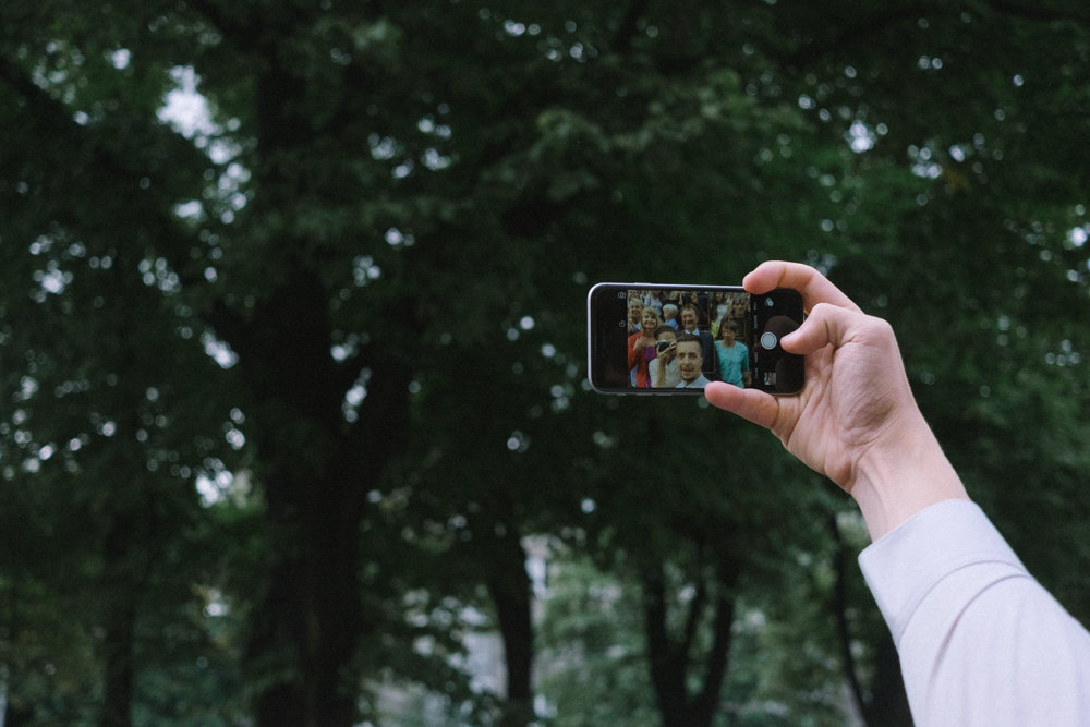 bride took her own wedding photos