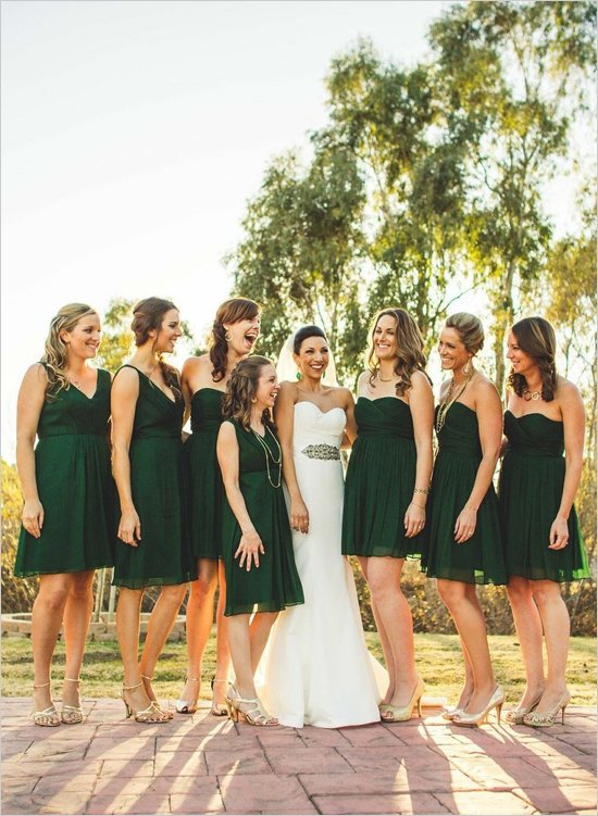 most common bridesmaid dress color