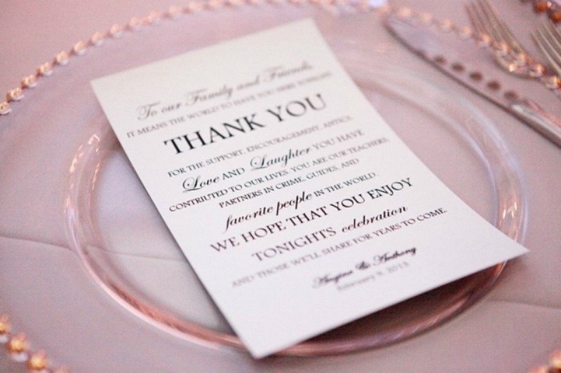 wedding thank you note