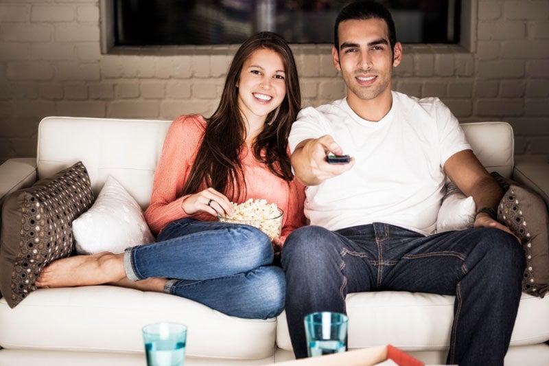 couple watching tv