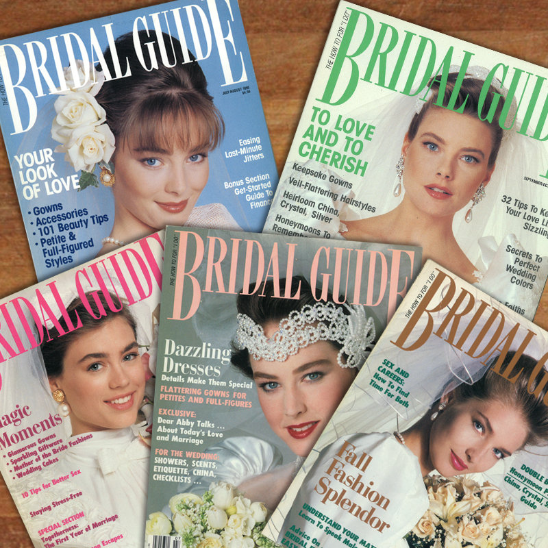 old bridal guide magazine covers