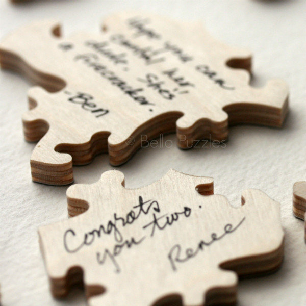 puzzle piece wedding guest book