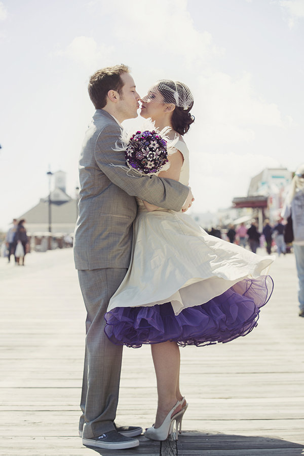 purple wedding dress