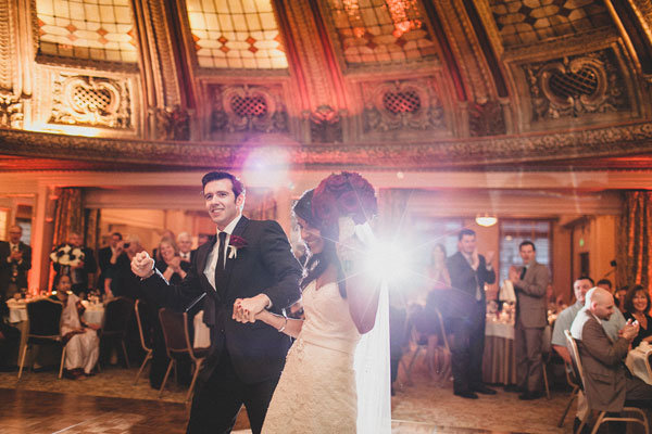 couple wedding entrance 