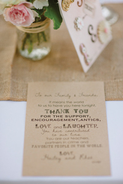 thank you note to wedding guests 