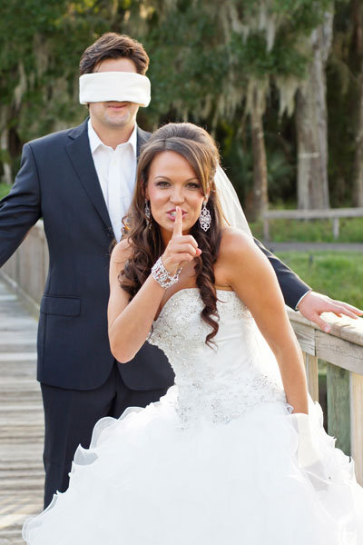 Why this bride had guests wear blindfolds during her ceremony