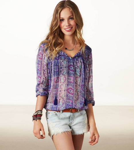 ae paisley top