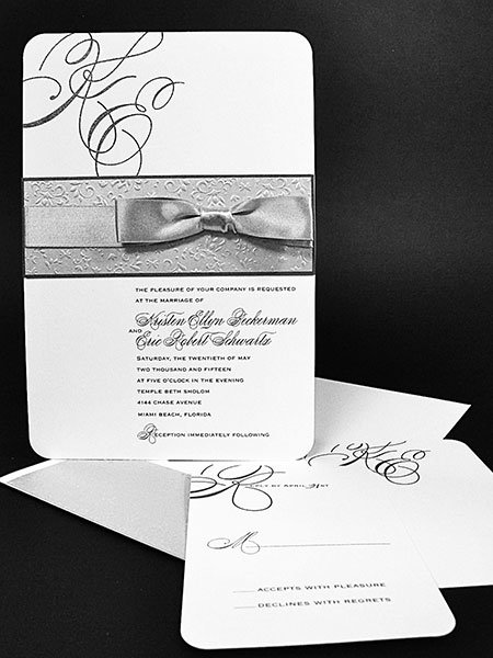 Delicate ribbon invitations -  Blog