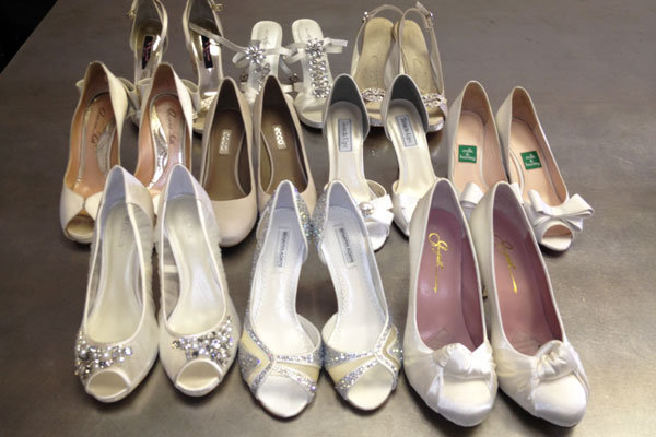 designer wedding wedges