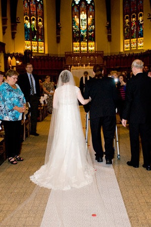 walking down the aisle