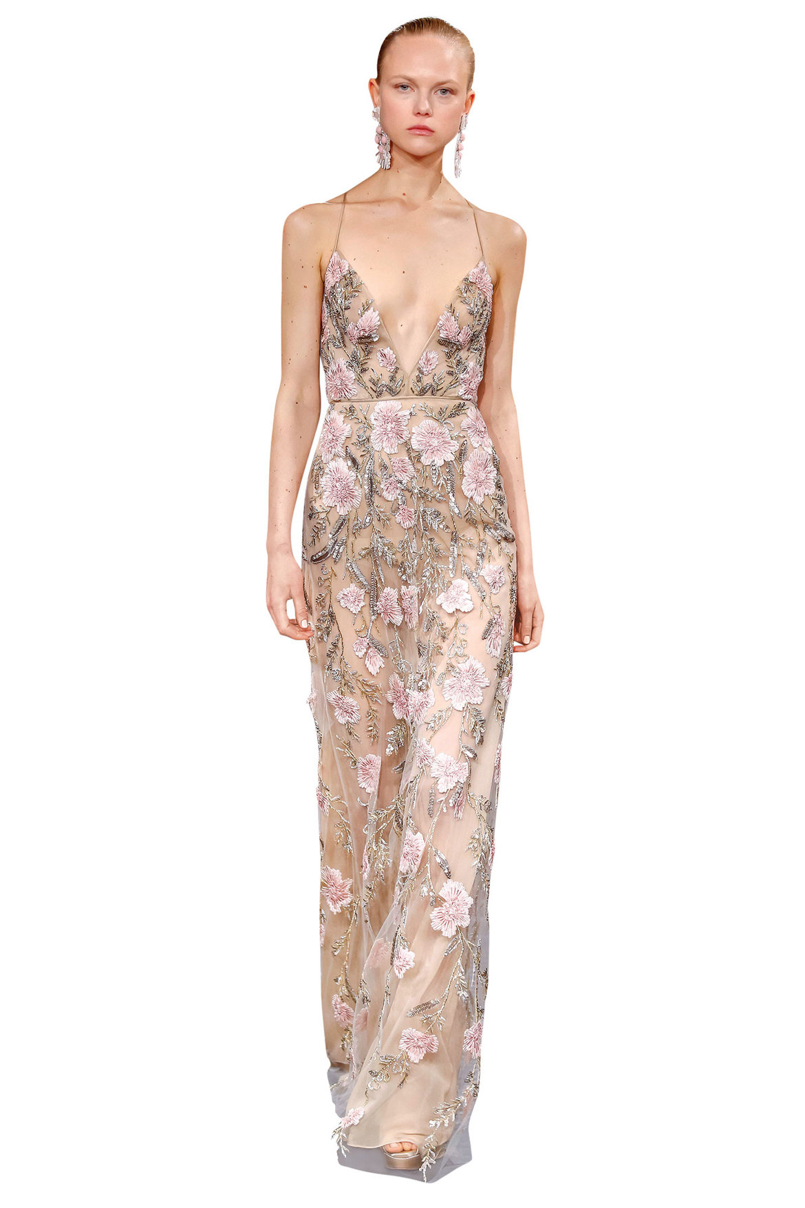 naeem khan floral wedding dress