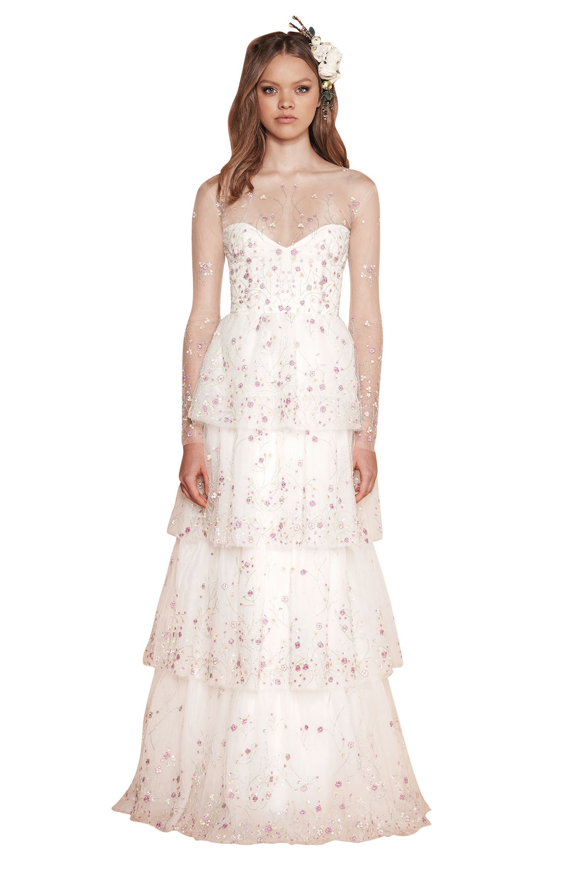 sabrina dahan floral wedding dress