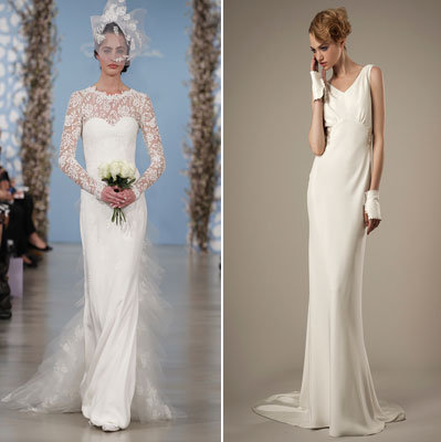 sheath wedding gowns