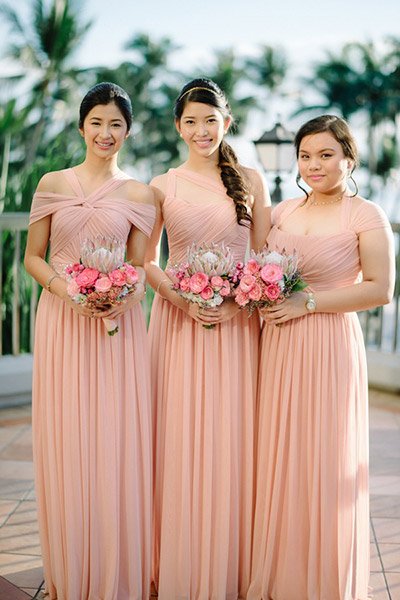 blush bridesmaid dresses