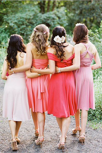 colorful mismatched bridesmaid dresses