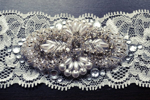 garter with rhinestones