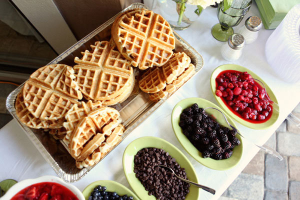 waffles and toppings