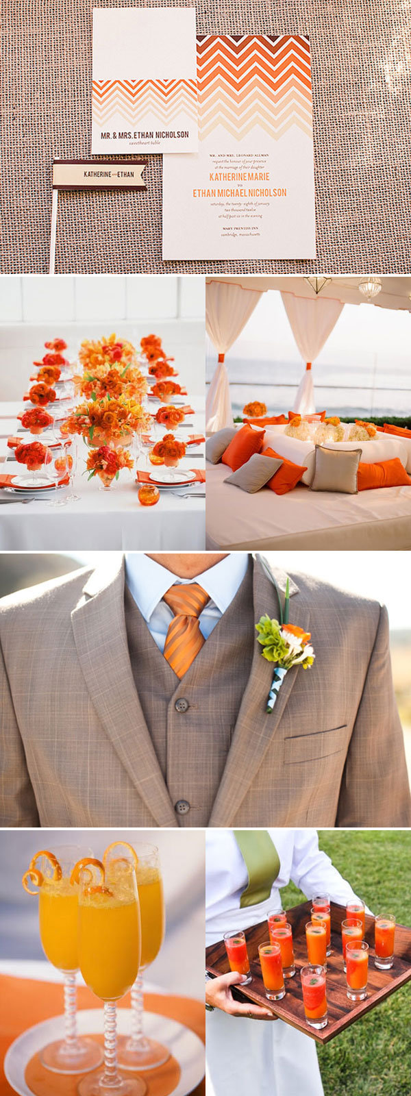 orange wedding ideas