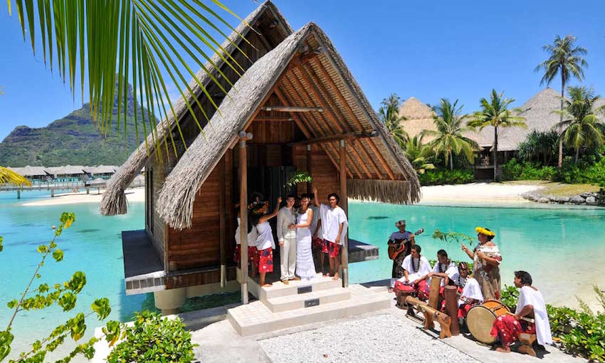 intercontinental bora bora wedding