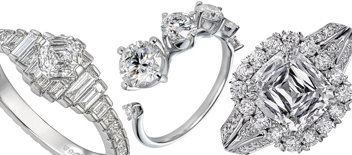 multi stone engagement rings