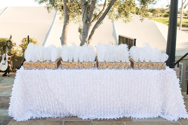 Feathered Escort Card Display