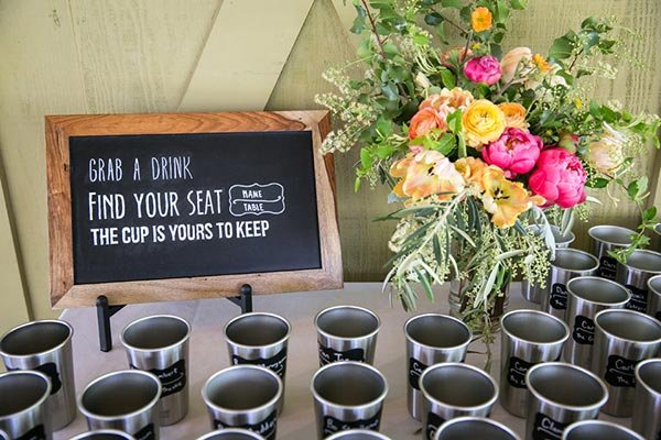Beverage Escort Card Displays