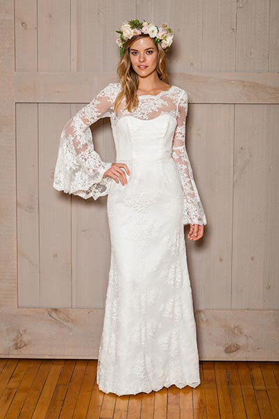 david's bridal gowns with sleeves