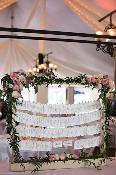 Floral Escort Card Displays