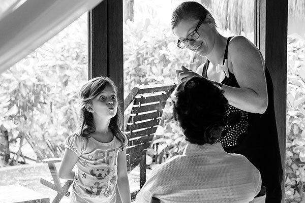 Getting all dolled up, just like a grown-up