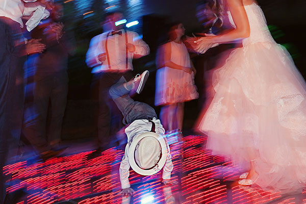 Showing the adult guests how it