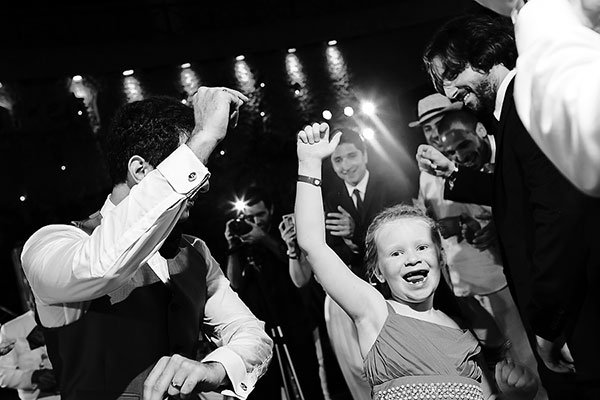 Showing the adult guests how it