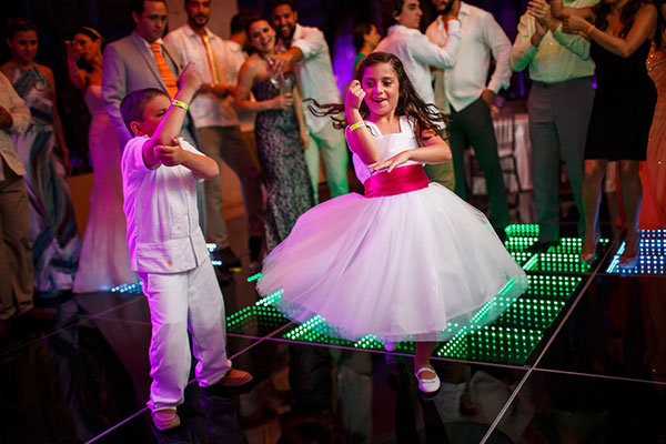 Showing the adult guests how it