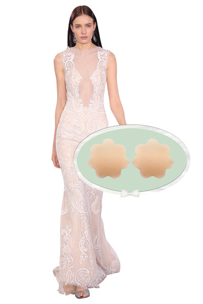 With a Barely-There Gown