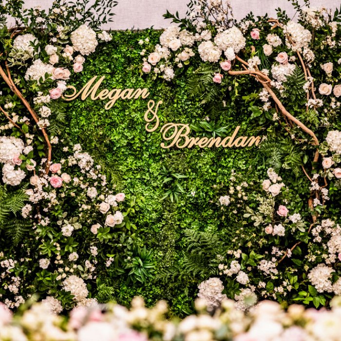Calligraphy on Flower Wall Calligraphy on Flower Wall