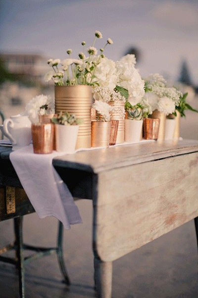 Recycled Centerpieces