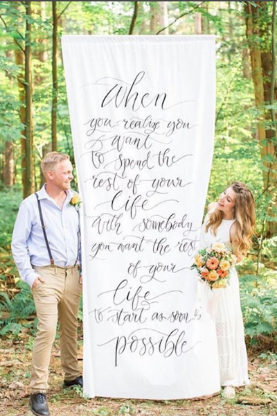 Ceremony Décor: Backdrop
