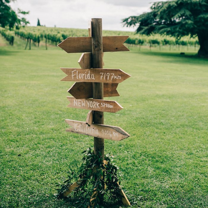 Old-Fashion Washed Wood Directional Sign Old-Fashion Washed Wood Directional Sign