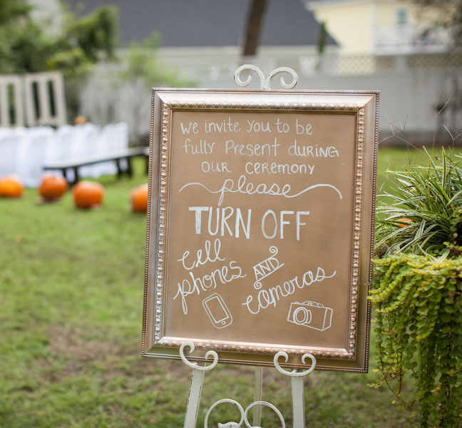 Unplugged Ceremony, Monochrome Sign Unplugged Ceremony, Monochrome Sign