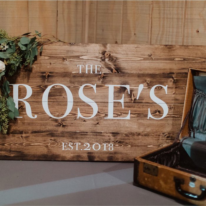 Wooden Sign with New Last Name Wooden Sign with New Last Name