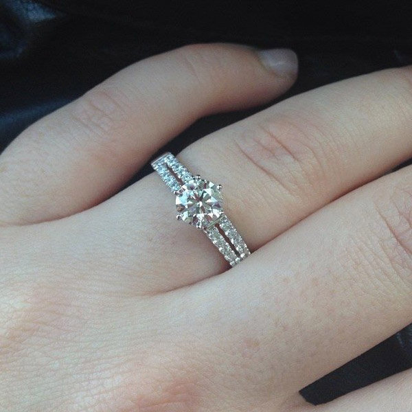 Sidestone Engagement Ring From Betsey Gooch Sidestone Engagement Ring From Betsey Gooch