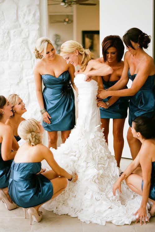 Surrounded by the Bridesmaids