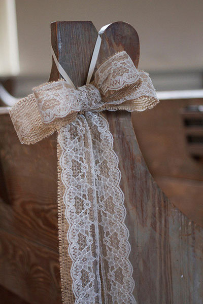 Burlap Pew Bows Burlap Pew Bows