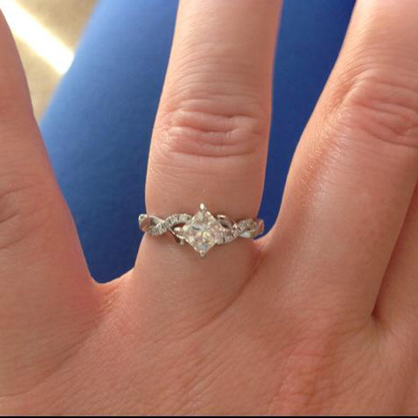 Sidestone Engagement Ring From Danielle Hartzell Sidestone Engagement Ring From Danielle Hartzell
