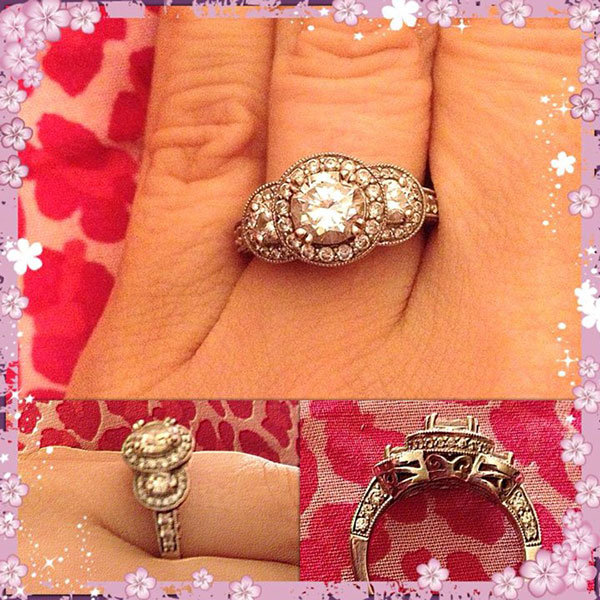 Three Stone Engagement Ring from Alana Michelle Three Stone Engagement Ring from Alana Michelle