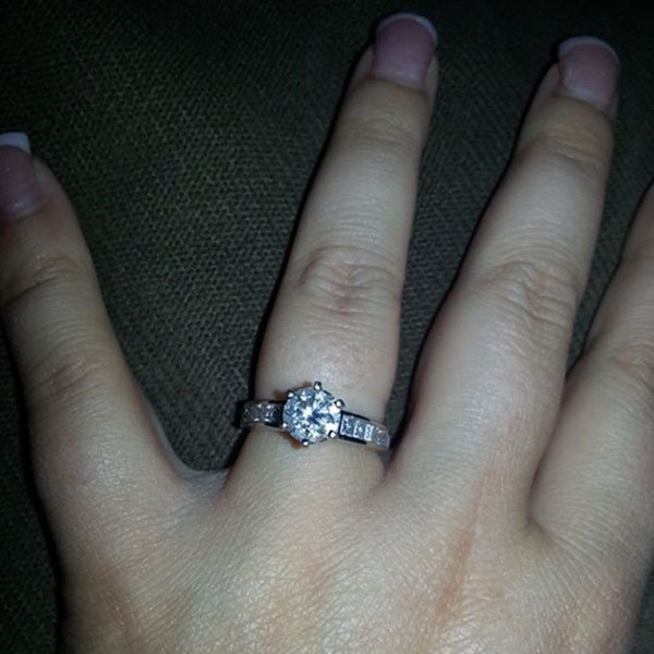 Sidestone Engagement Ring from Amy Whipple Sidestone Engagement Ring from Amy Whipple