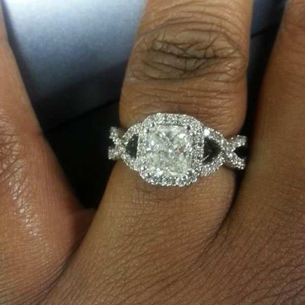 Split Shank Engagement Ring from Anetra Gibbs Split Shank Engagement Ring from Anetra Gibbs