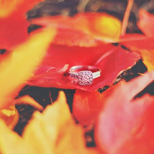 Halo Engagement Ring from Cari Megan Halo Engagement Ring from Cari Megan