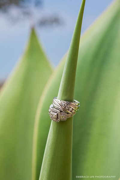 Three-Stone Engagement Ring & Wedding Band Three-Stone Engagement Ring & Wedding Band
