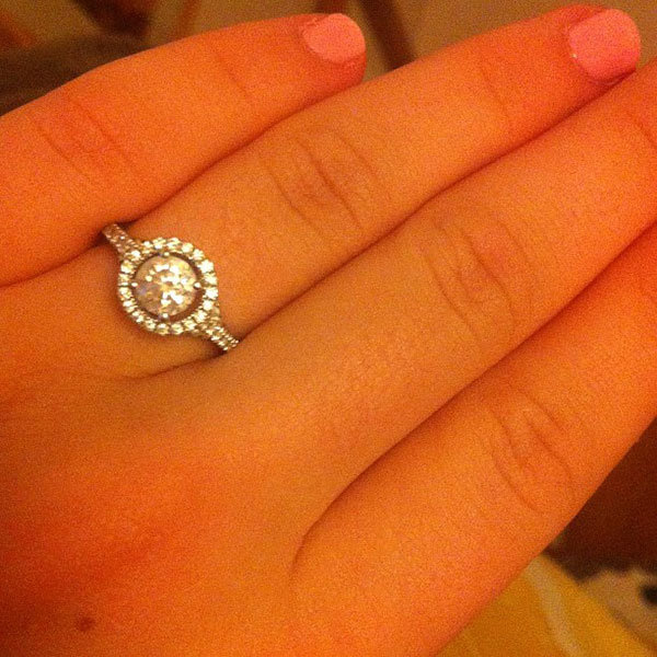 Halo Engagement Ring from Kaitlin Elizabeth Halo Engagement Ring from Kaitlin Elizabeth